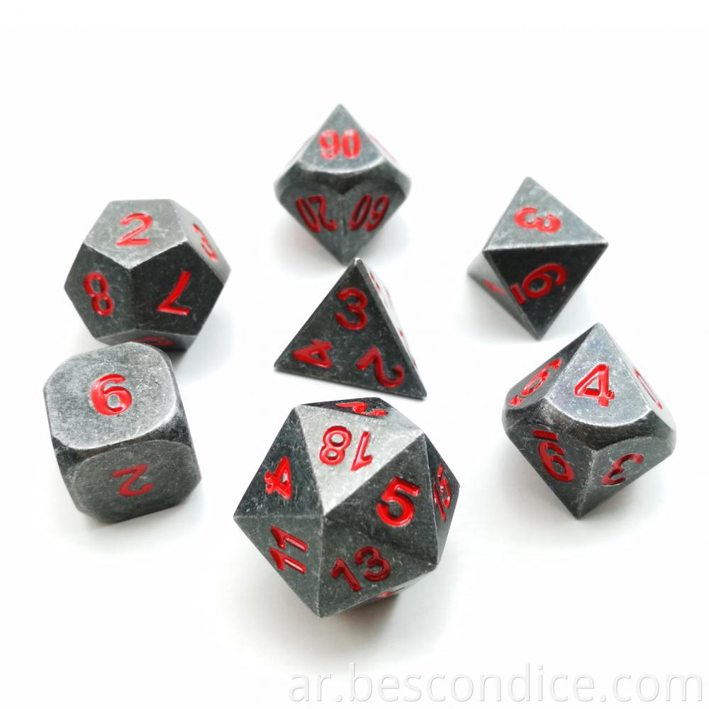 Metallic 7pcs Dungeons And Dragons Dice Set 2